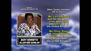 Mary Henrietta Allen nee Quinlan long