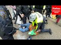 DRAMATIC VIDEO: NYPD Arrests Pro-Palestinian Protesters Disrupting Macy's Thanksgiving Day Parade