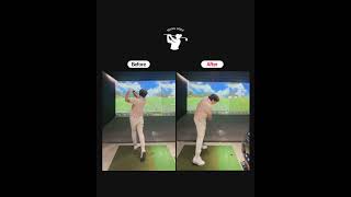 구력 8년 회원님 과한 오버스윙 및 올바른 백스윙 손위치 교정👍 |  #golf  #golfshorts  #golfswing  #golfer  #교정  #beforeandafter