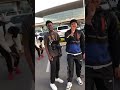 A-Reece vibing with Zambian fans after Landing at the airport 🏆😻