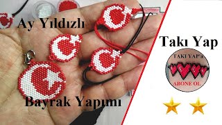 Moon Star Flag Making from Miyuki Beads