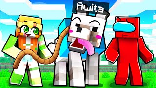 Awita se Convierte en PERRO en Minecraft!