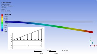 ✅💯✅ Ansys Structural Tutorial # 8 : FEM Analysis of Cantilever Beam | Linear Load