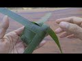 วิธีสานปลาตะเพียนจากใบมะพร้าว how to make fish from coconut leaf