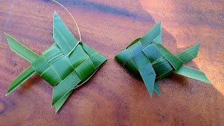 วิธีสานปลาตะเพียนจากใบมะพร้าว How to Make Fish From Coconut Leaf