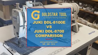 Product Comparison - Juki DDL-8100E VS Juki DDL-8700 - Goldstartool.com - 800-868-4419