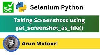 Taking screenshots using get screenshot as file in Selenium Python (Selenium Python)