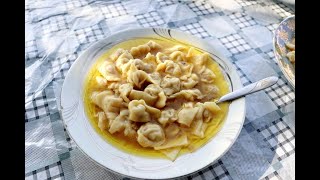 Cooking Azerbaijani Chuchvara in Nature