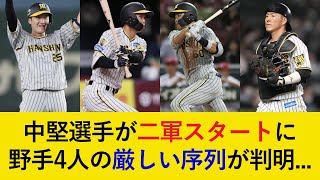 【崖っぷちか...】一軍経験豊富な選手たちが二軍スタートに...。厳しい序列の4選手がまずい【阪神タイガース】