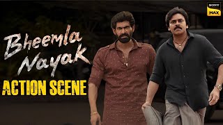 Pawan Kalyan Faces Off With Rana | Bheemla Nayak- Hindi Dubbed Movie | Nithya Menen | Action Scene
