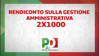 Assemblea Pd, Michele Fina presenta il rendiconto sulla gestione amministrativa 2024 (VIDEO e SLIDE)