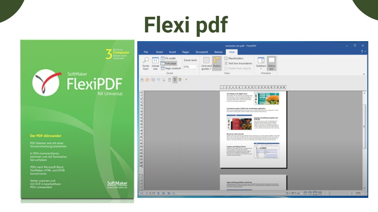 Flexipdf Features Reviews Flexi Pdf Reader Youtube