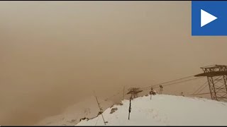 Switzerland  Sahara Desert Sand Turns Parts Of The Sky Yellow