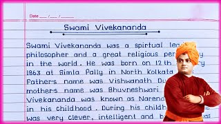 Essay on Swami Vivekananda in English || Swami Vivekananda essay | Biography on Swami Vivekananda |
