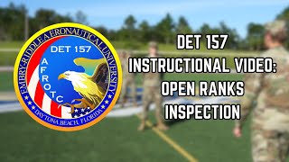 Open Ranks Inspection - Det 157 Instructional Video