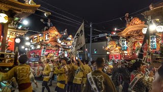 2019.8.25 浜松市浜北区 貴布祢祭り 千秋楽  屋台７台 はち合わせ   貴布祢神社 祭典