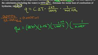 Finding molar heat of combustion