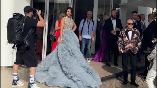 What people and celebrities are wearing Cannes film festival 2022 red carpet dresses #streetstyle