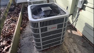 2021 Bosch IDS Premium Inverter Heat Pump Starting Up \u0026 Running (Cool Mode)