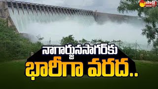 Nagarjuna Sagar 26 Gates Open Over Heavy Floods | Sakshi TV