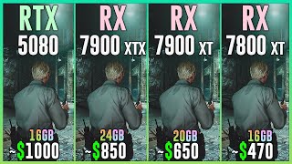 RTX 5080 vs RX 7900 XTX vs RX 7900 XT vs RX 7800 XT - Test in 25 Games