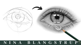 How to Draw a Realistic Eye with a Tear
