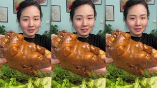 Mukbang Yang Zai Food | Eating Stewed Beef Hoof, Eating Large Meat Slices