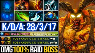 OMG 28KILLS PUDGE MID!!! 100% RAID BOSS | VALVE WHAT KIND OF MONSTER IS THIS? | Pudge Official