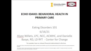 Eating Disorders 101 - 6/16/21
