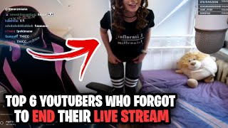 10 Youtubers Who Forgot To End Their Live Stream! EMBARRASSING!😲