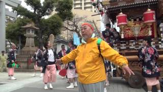 2016兵庫県神戸市東灘区（本住吉神社）山田區、試験曳き⑱（平成28年3月27日）