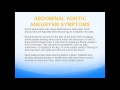 Abdominal Aortic Aneurysm Overview