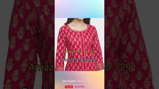 Latest Cotton Slub Checks Print Anarkali Kurta|| #anarkalikurti #shorts #amzonhaul #viral #short