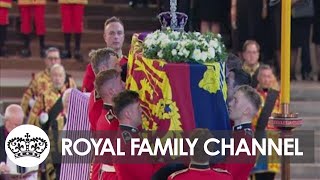 Royal Family Attend Service for Reception of Queen’s Coffin