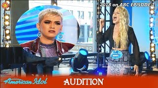 Koby  Had Katy say "YOU DON'T  SING A SONG LIKE THAT" - Audition American Idol 2018 Episode 1