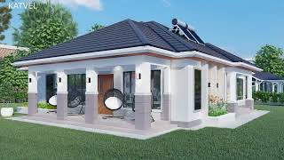 Simple 4 Bedroom  House Design With Floor Plan | Exterior & Interior Animation