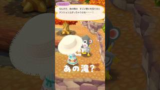 【ポケ森】テンションのあがる滝？🤔パートナーのシェリーとの会話の記録🙊 #ポケ森 #acpc #どうぶつの森ポケットキャンプ