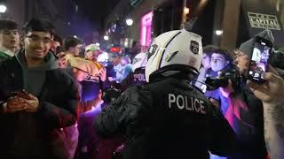 Eagle Fans CLIMB Cars and Poles, Falling, One Cop Assaulted - Philadelphia