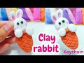 clay art | make rabbit with clay | clay craft | diy keychain