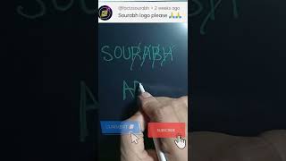 SOURABH Name create brand logo♥️//comment your name#viral #tranding #status #subscribe #youtubeshort