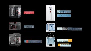 Tolerance Test FFF printer - Ultimaker S5, Raise3D Pro3, WASP 2040 Pro, Creality CR5, Pro2 and  E2CF