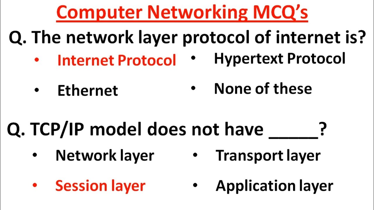 Top 50 Computer Networking MCQ Question And Answers - Computer ...