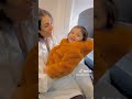 Sarah khan with daughter alyana With husband falak shabbir in plane fun