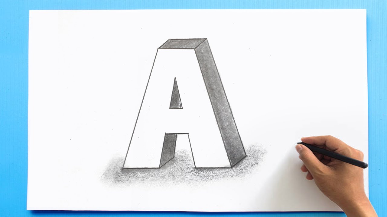 3d Letter Drawing A Youtube