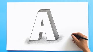 3D Letter Drawing A