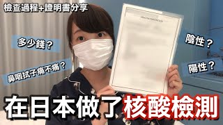 【附樣本】在日本做了PCR 核酸檢測 棉棒捅鼻子真的痛得要死嗎?! 一張陰性明書需要什麼項目呢? 隔離日記#3 | Kayo Channel