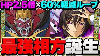 ルルーシュ最強相方誕生！60%軽減×HP2.5倍ループで負けない！ヴァンデモン 新凶兆チャレンジ攻略！【パズドラ】