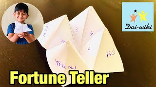 How to make fortune teller out of paper || four cups game || fortune teller game|| paper arts