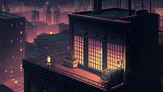 a peaceful rainy night 🌧 calm your anxiety in the city, relaxing beats - lofi hip hop mix