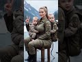 female soldier with her baby soldiers troops motherlove military short ai